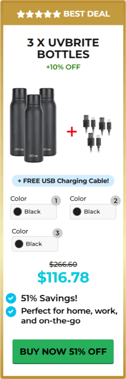 UVBrite Smart Bottle offer price 