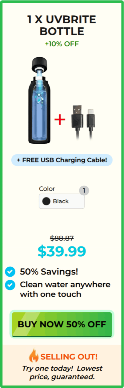 UVBrite Smart Bottle offer price 